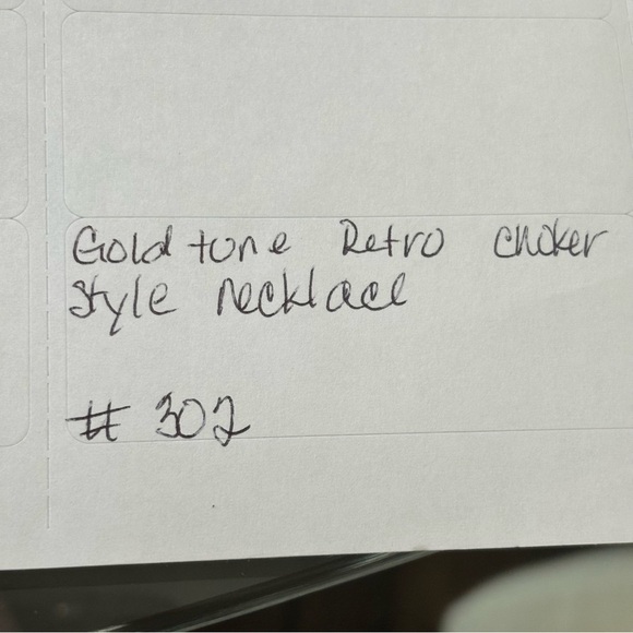 Goltone retro choker style necklace - Picture 8 of 8